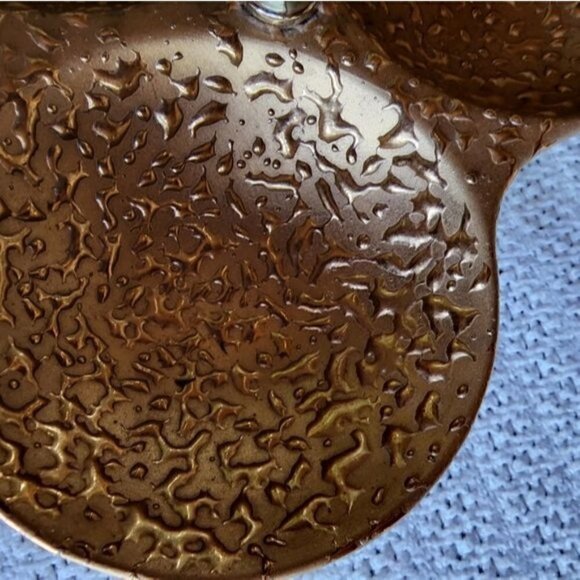 Vintage Mid Century Hand Painted 22K Weeping Gold Three Section Candy/Nut Tray - Picture 2 of 8